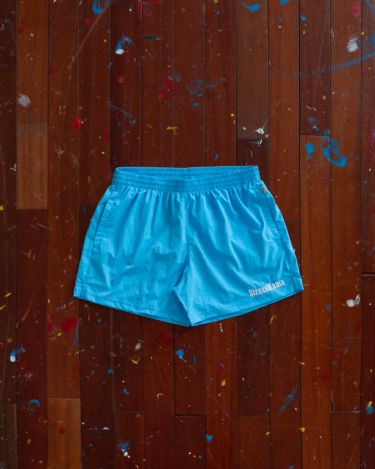 STRESSMAMA FLOATING TRACK SHORTS - BLUE