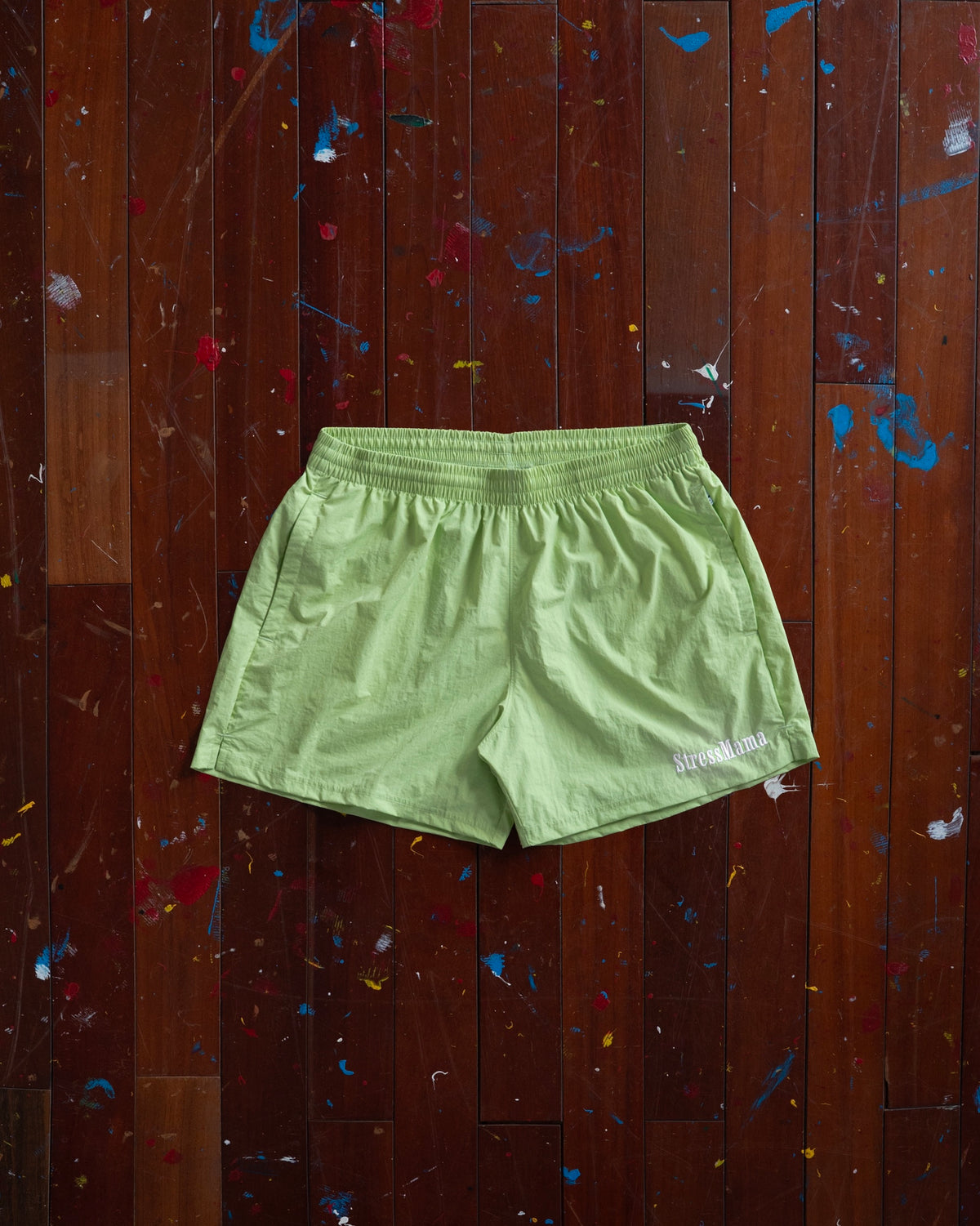 STRESSMAMA FLOATING TRACK SHORTS - GREEN