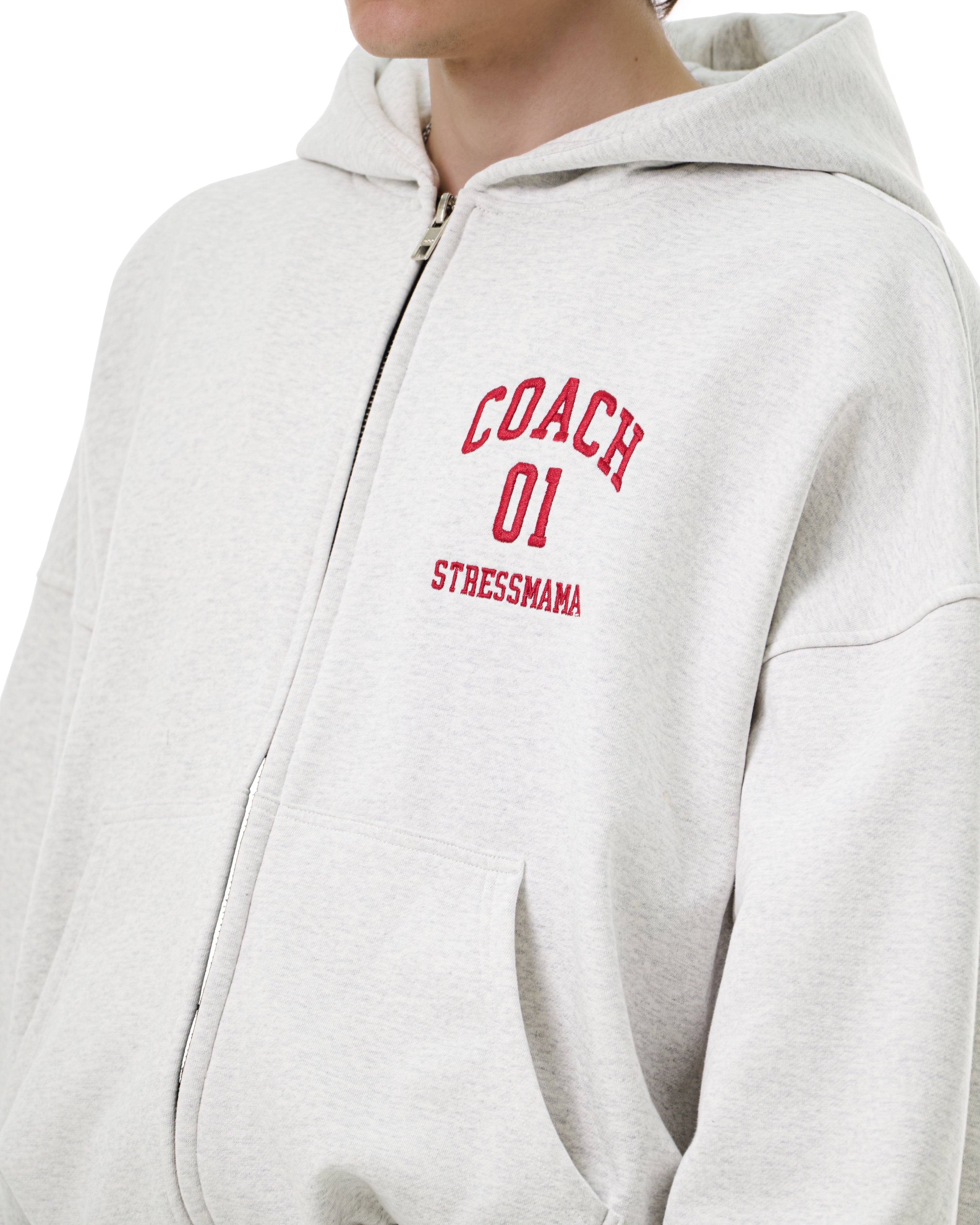 FW25 PT UNIVERSITY ZIP HOODIE - GRAY