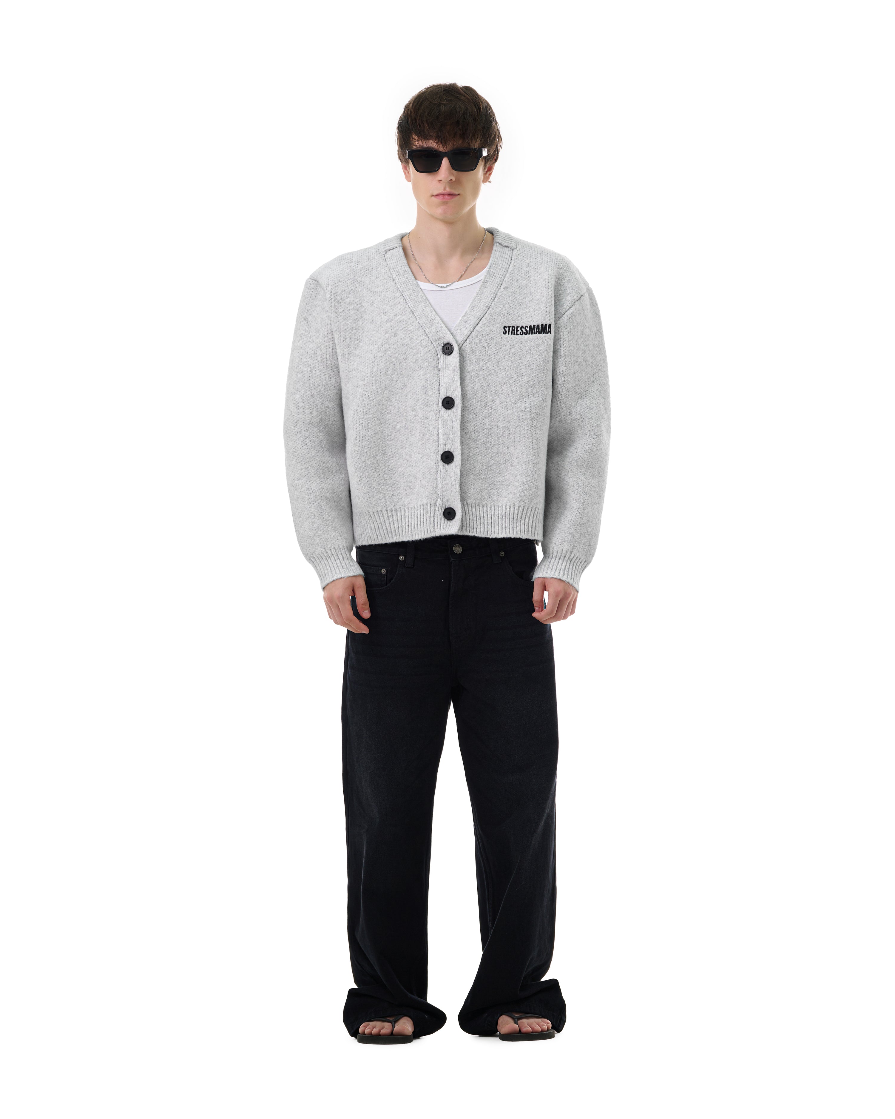 FW25 HOSM CARDIGAN - GRAY