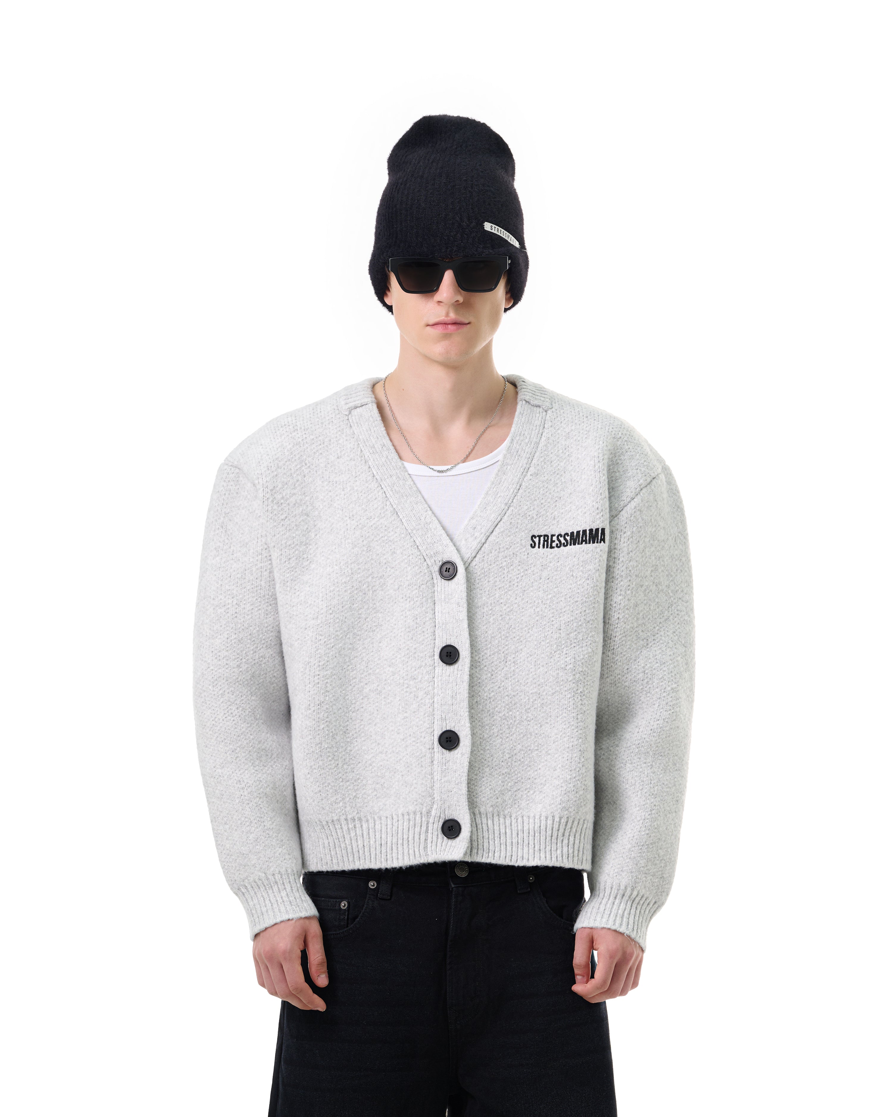 FW25 HOSM CARDIGAN - GRAY