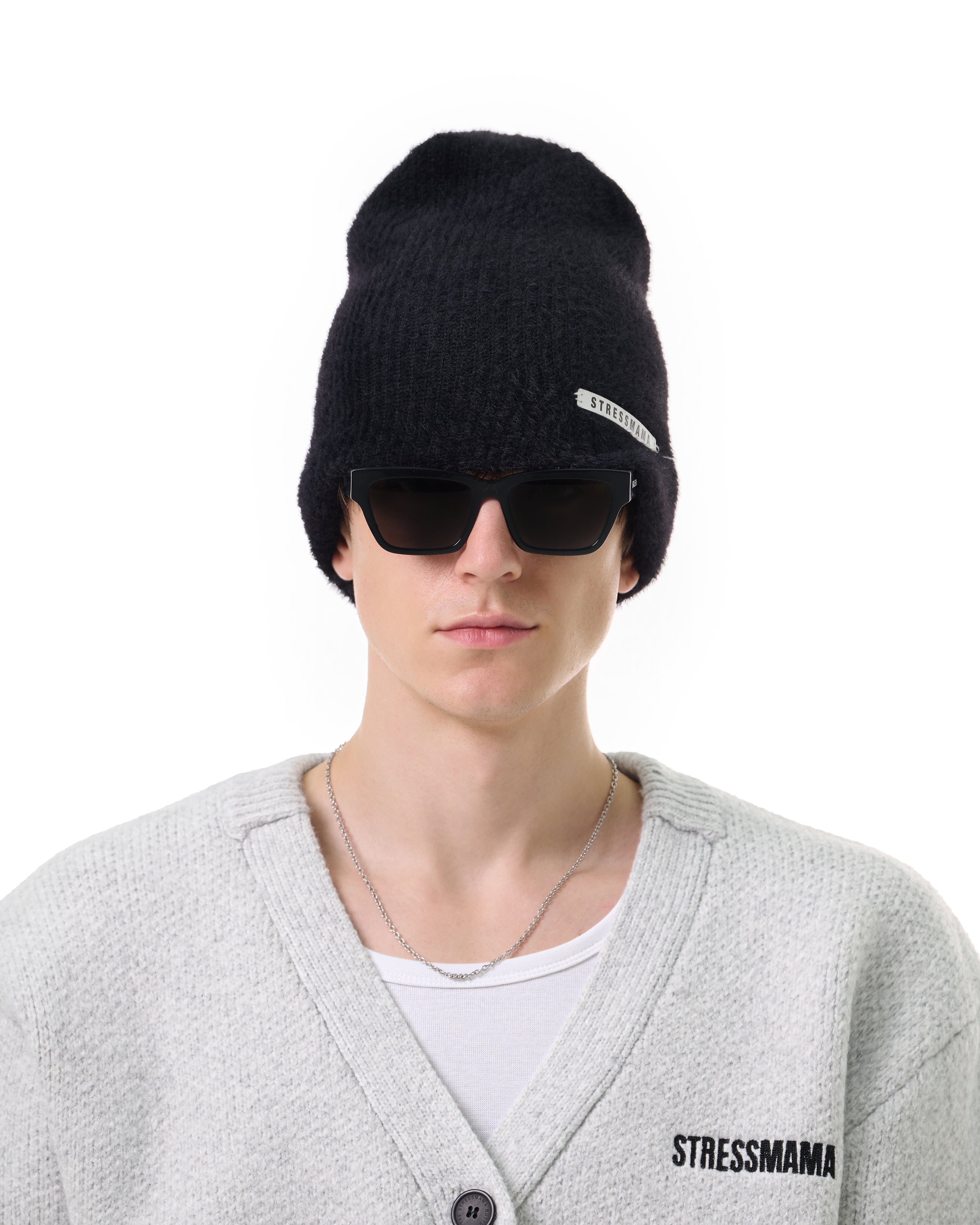 FW25 KNIT BEANIE HAT - BLACK