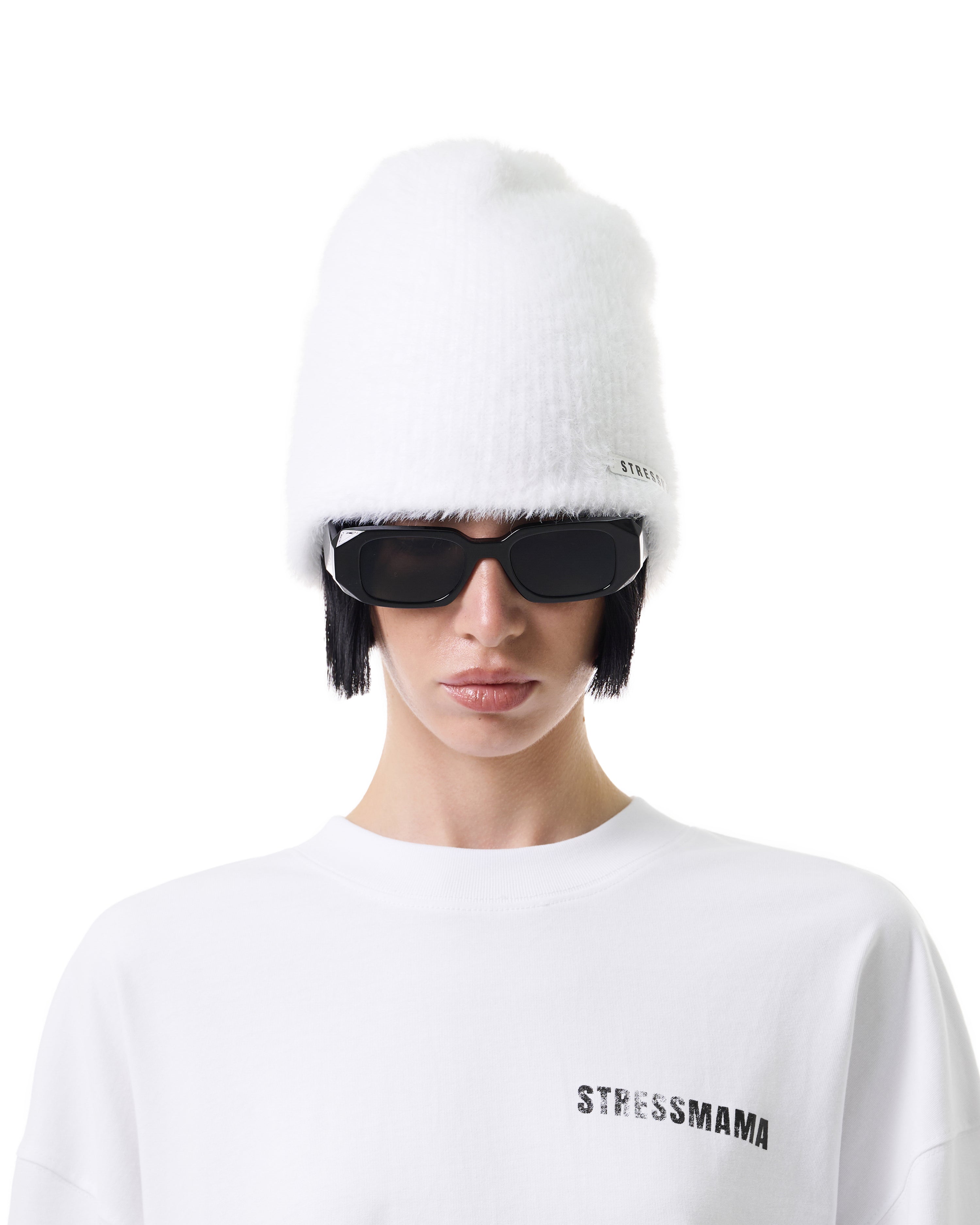 FW25 KNIT BEANIE HAT - WHITE