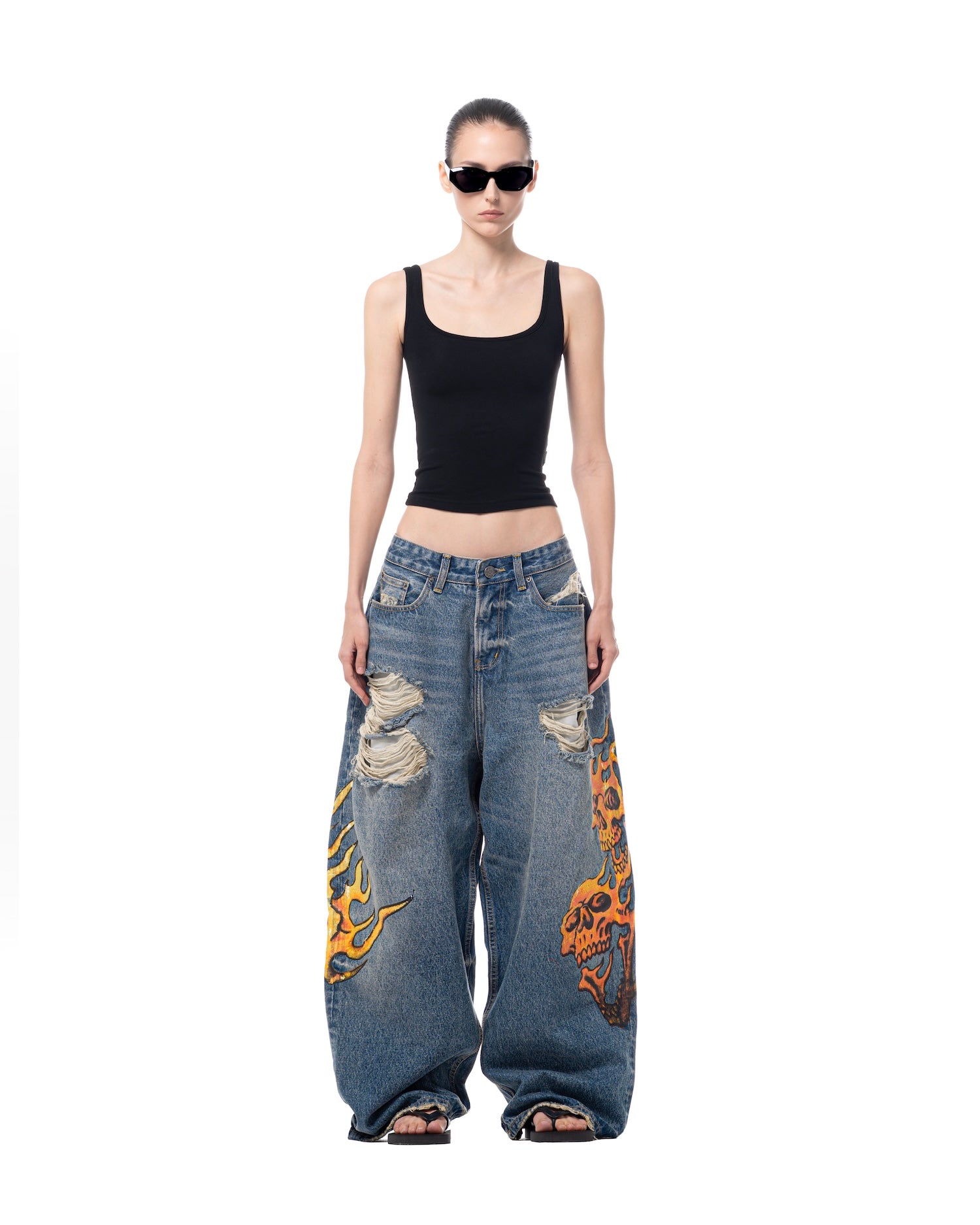 SMA SKULL JEANS - BLUE
