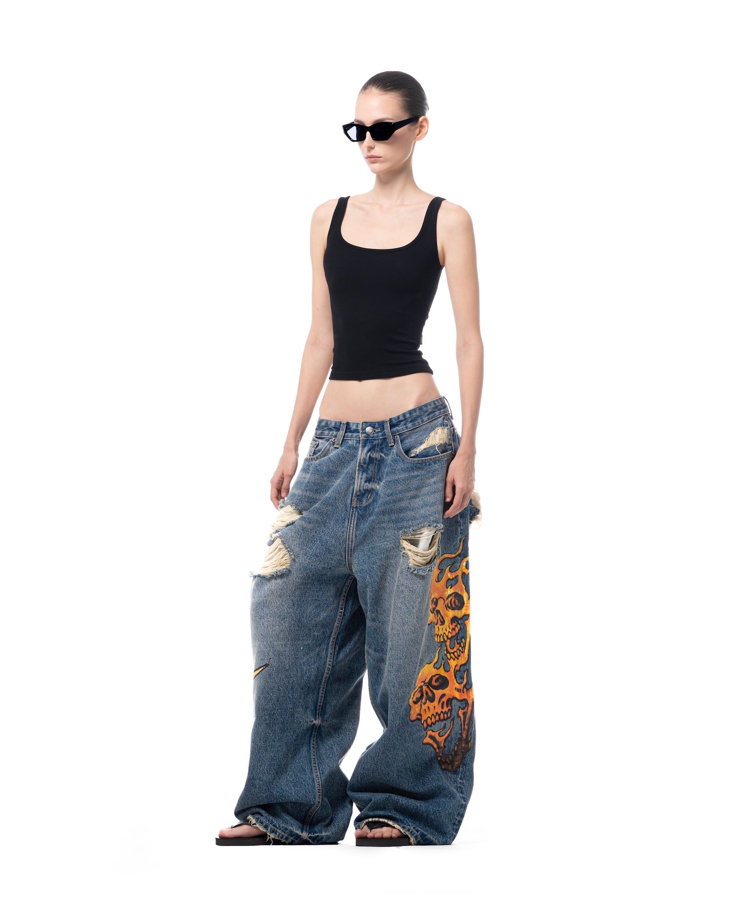 SMA SKULL JEANS - BLUE