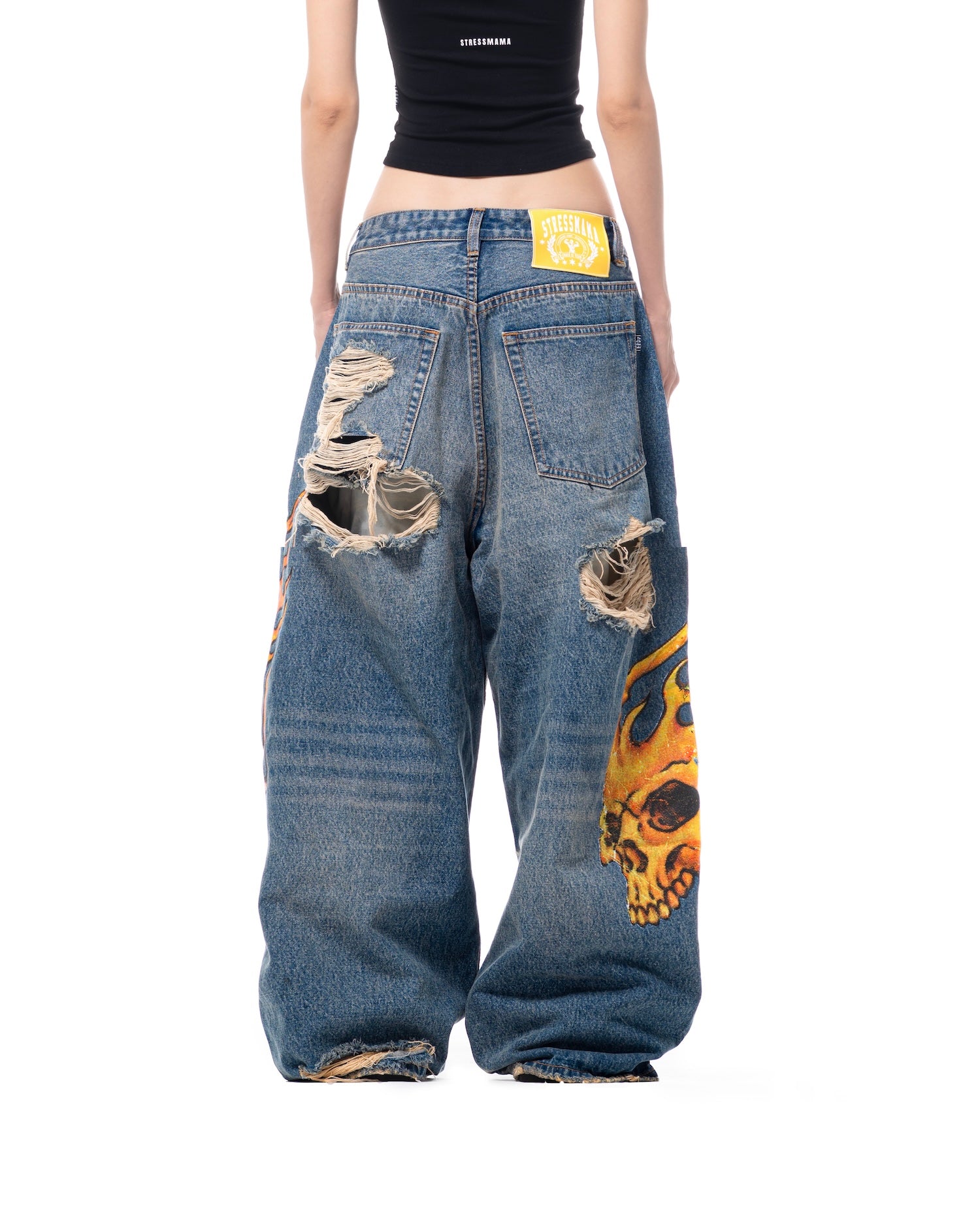 SMA SKULL JEANS - BLUE