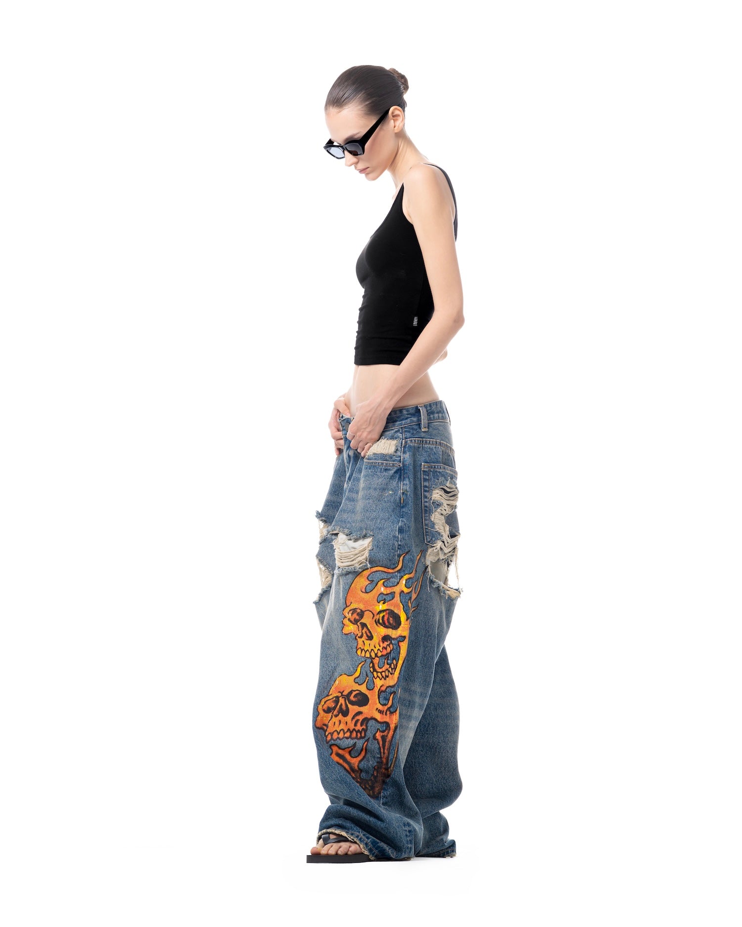 SMA SKULL JEANS - BLUE