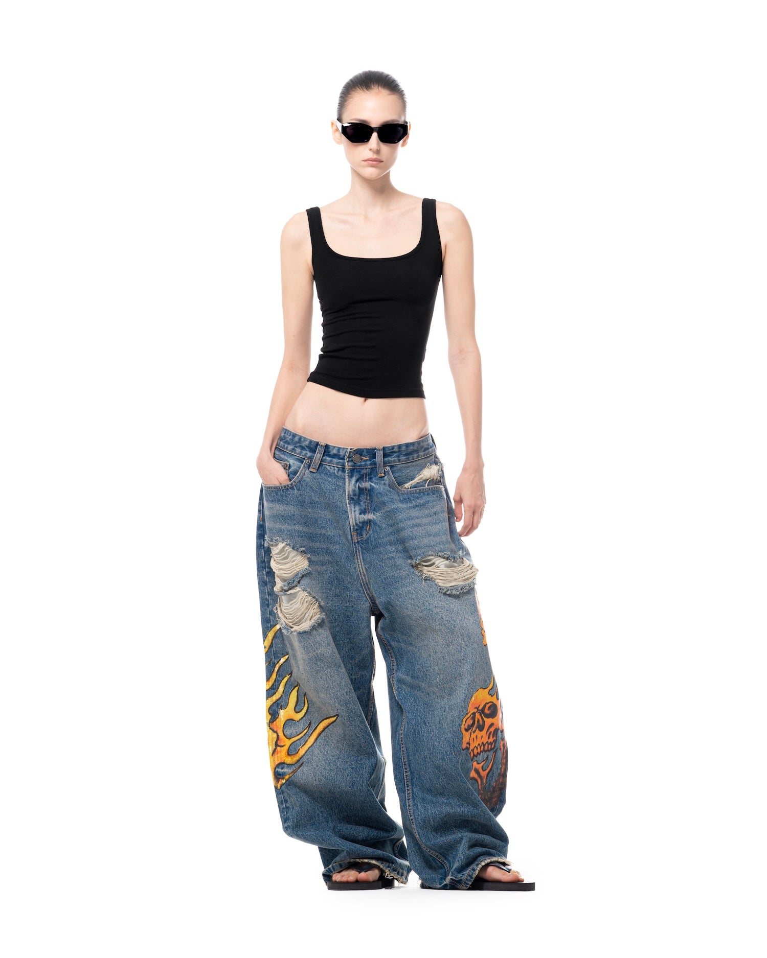 SMA SKULL JEANS - BLUE
