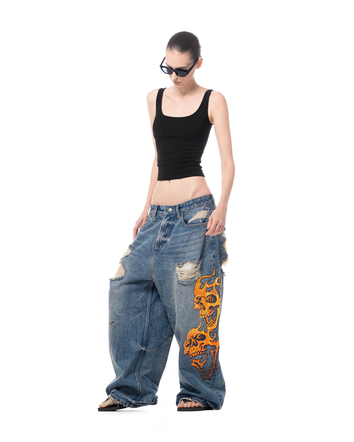 SMA SKULL JEANS - BLUE