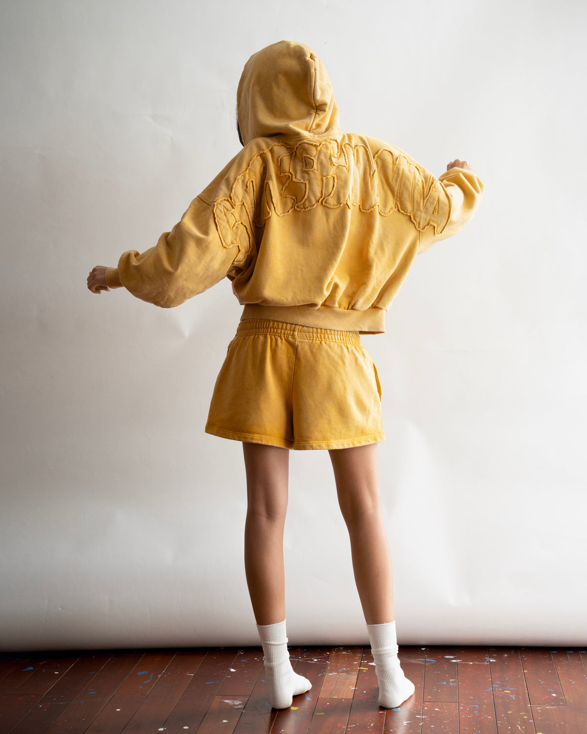 SUMMER26 SSMA LOGO ZIP HOODIE - YELLOW