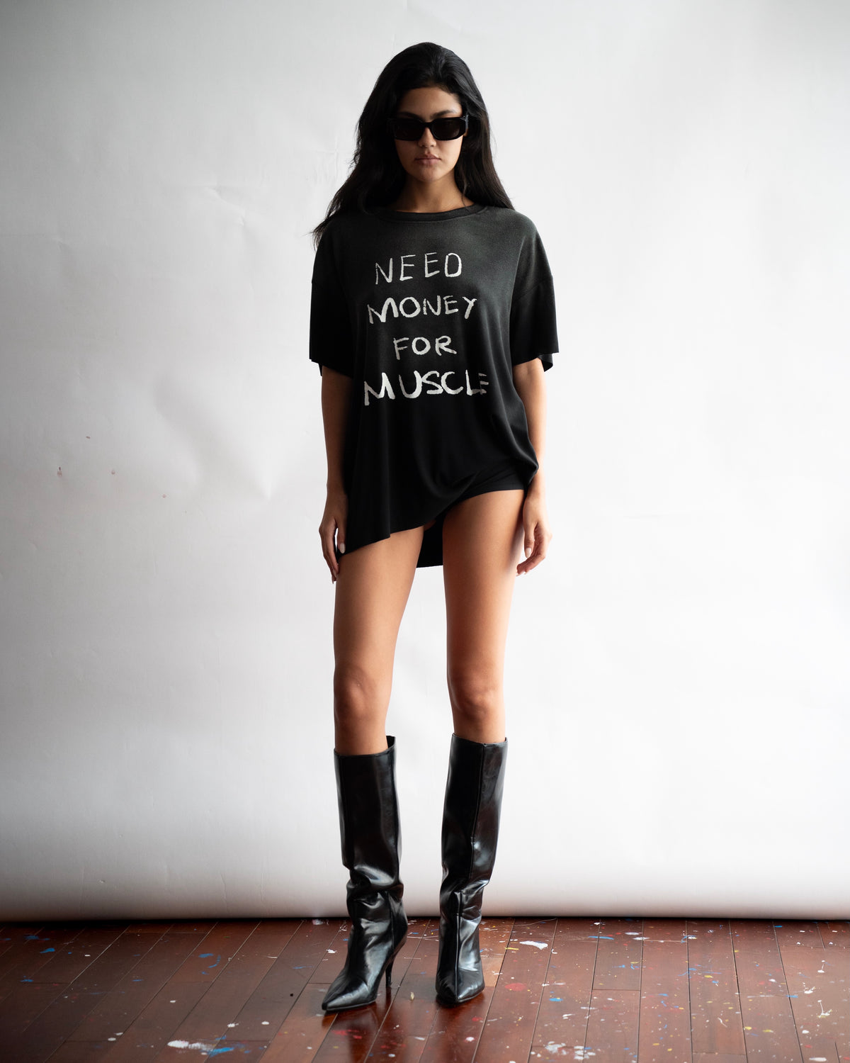 SSMA NEED MONEY FOR MUSCLE T-SHIRT - BLACK