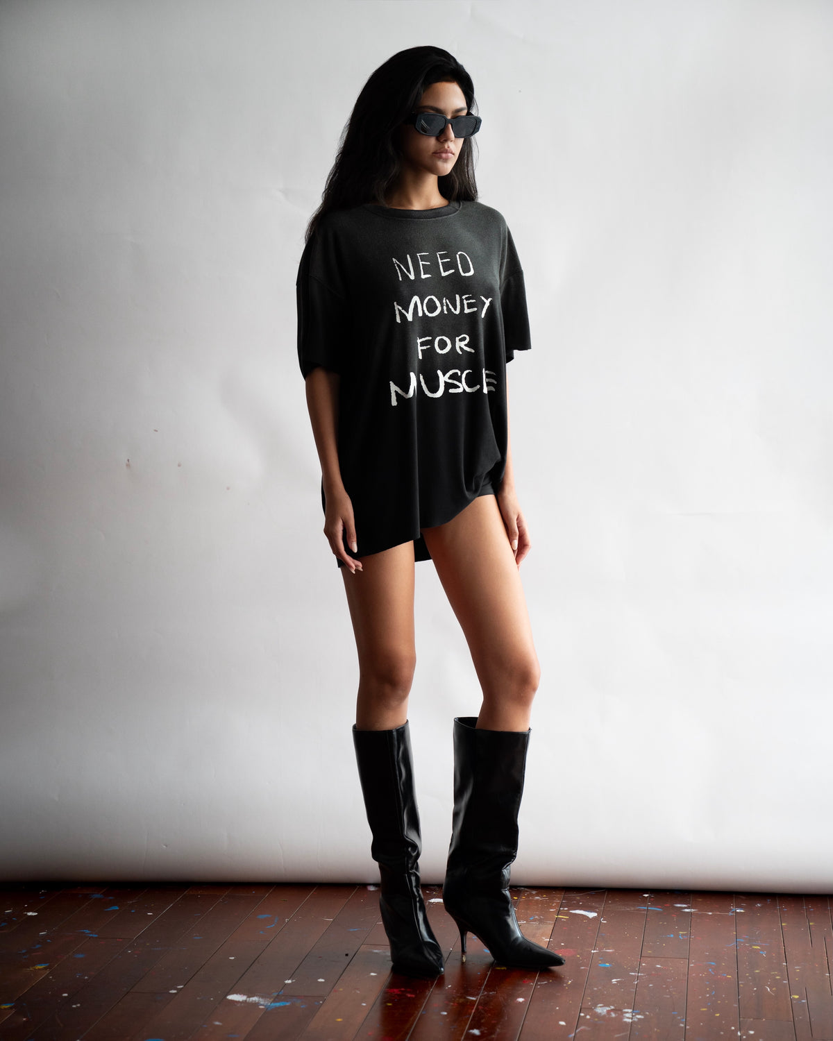 SSMA NEED MONEY FOR MUSCLE T-SHIRT - BLACK