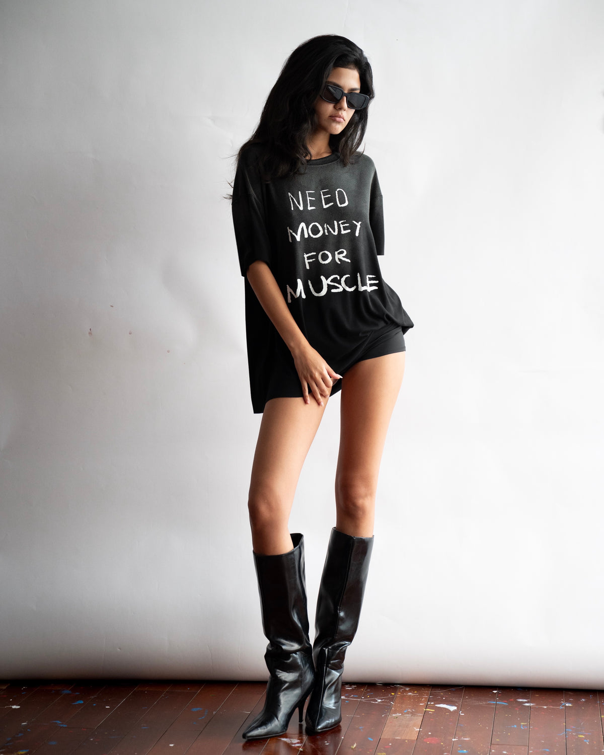 SSMA NEED MONEY FOR MUSCLE T-SHIRT - BLACK