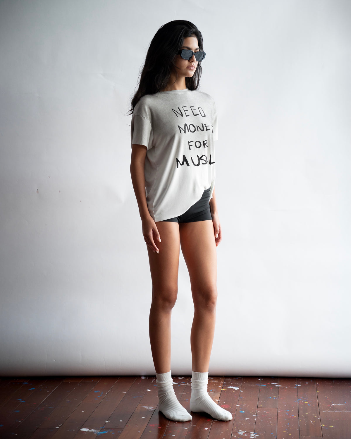 SSMA NEED MONEY FOR MUSCLE T-SHIRT - WHITE