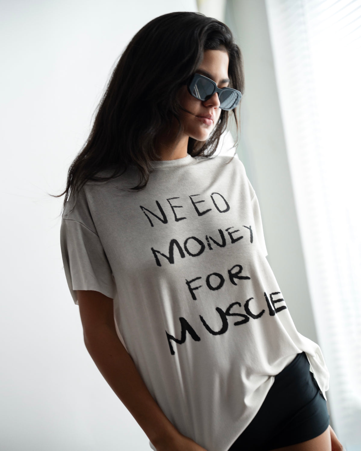 SSMA NEED MONEY FOR MUSCLE T-SHIRT - WHITE
