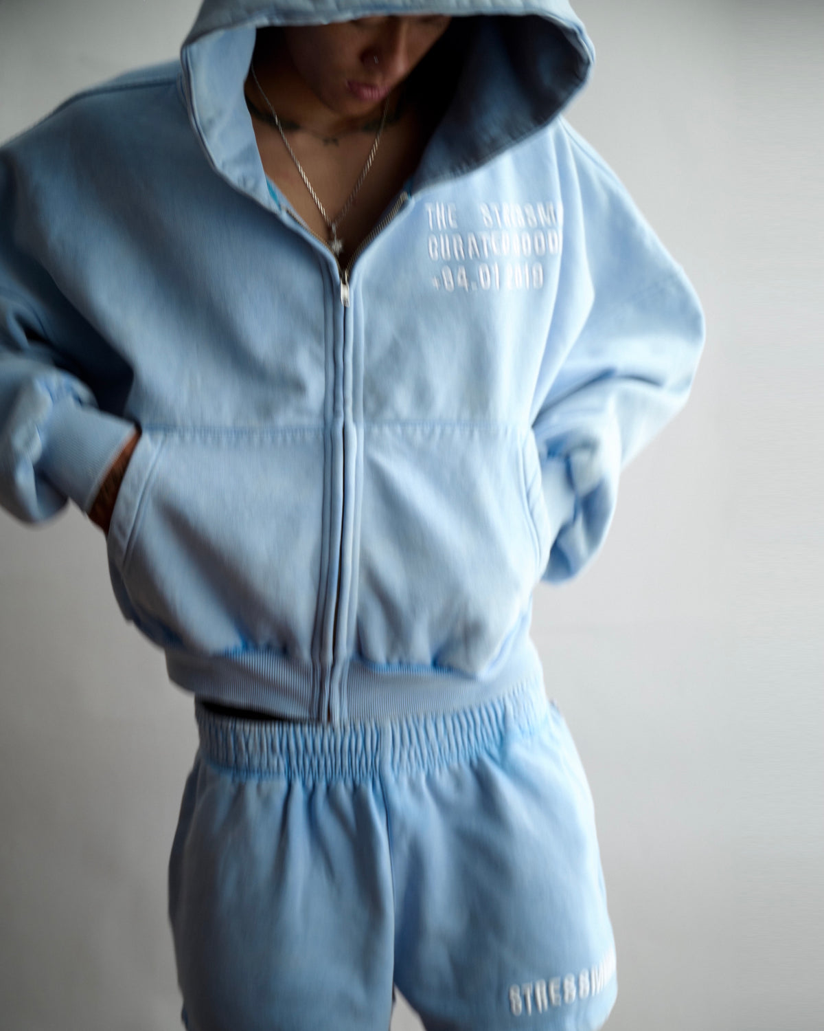 SUMMER26 SSMA LOGO ZIP HOODIE - BLUE