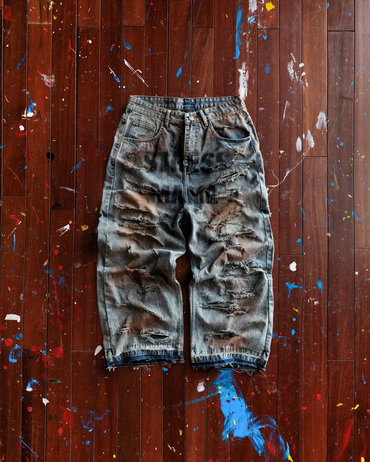 HOLIDAY24 DESTROYED JEANS -  BLUE