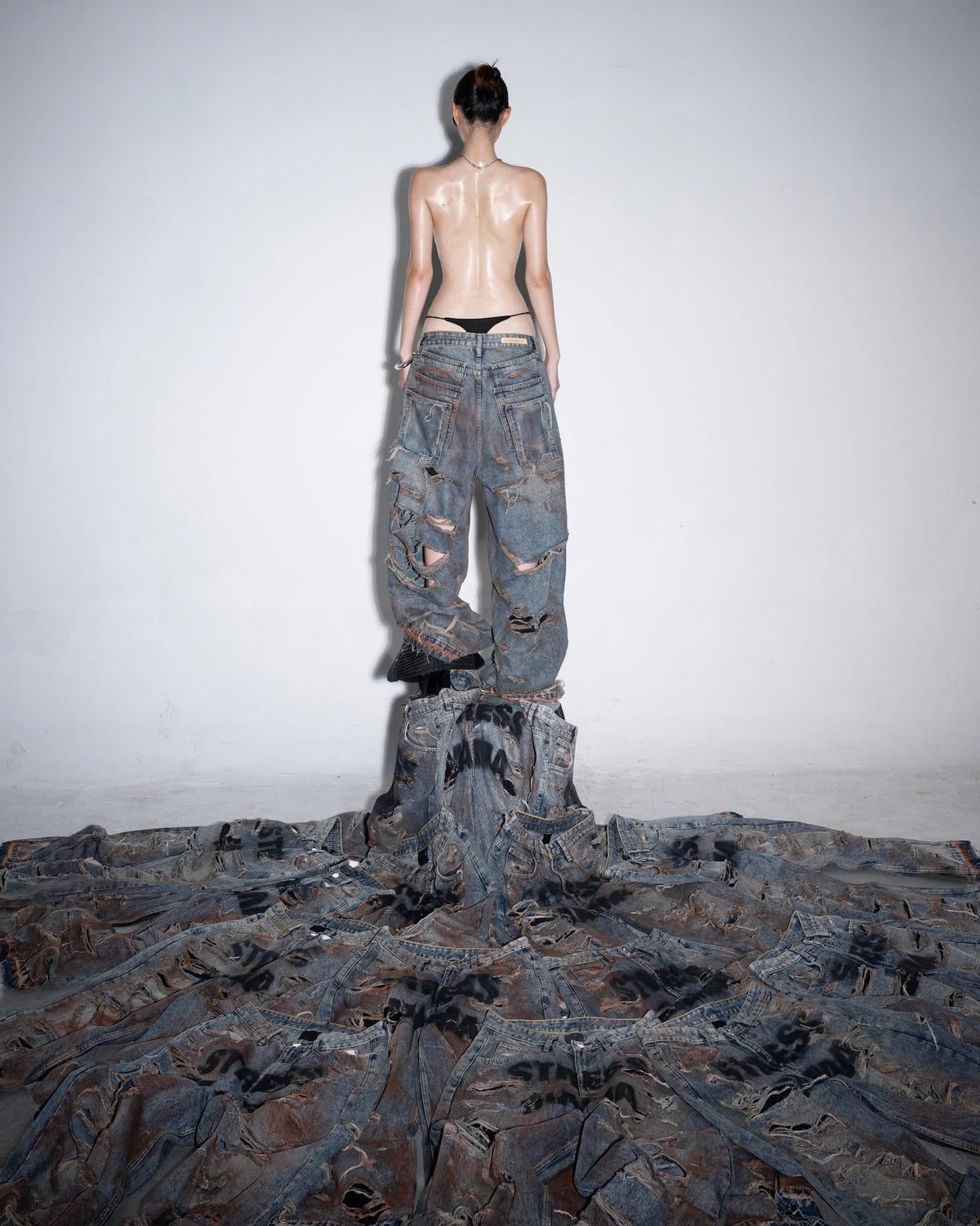 HOLIDAY24 DESTROYED JEANS -  BLUE