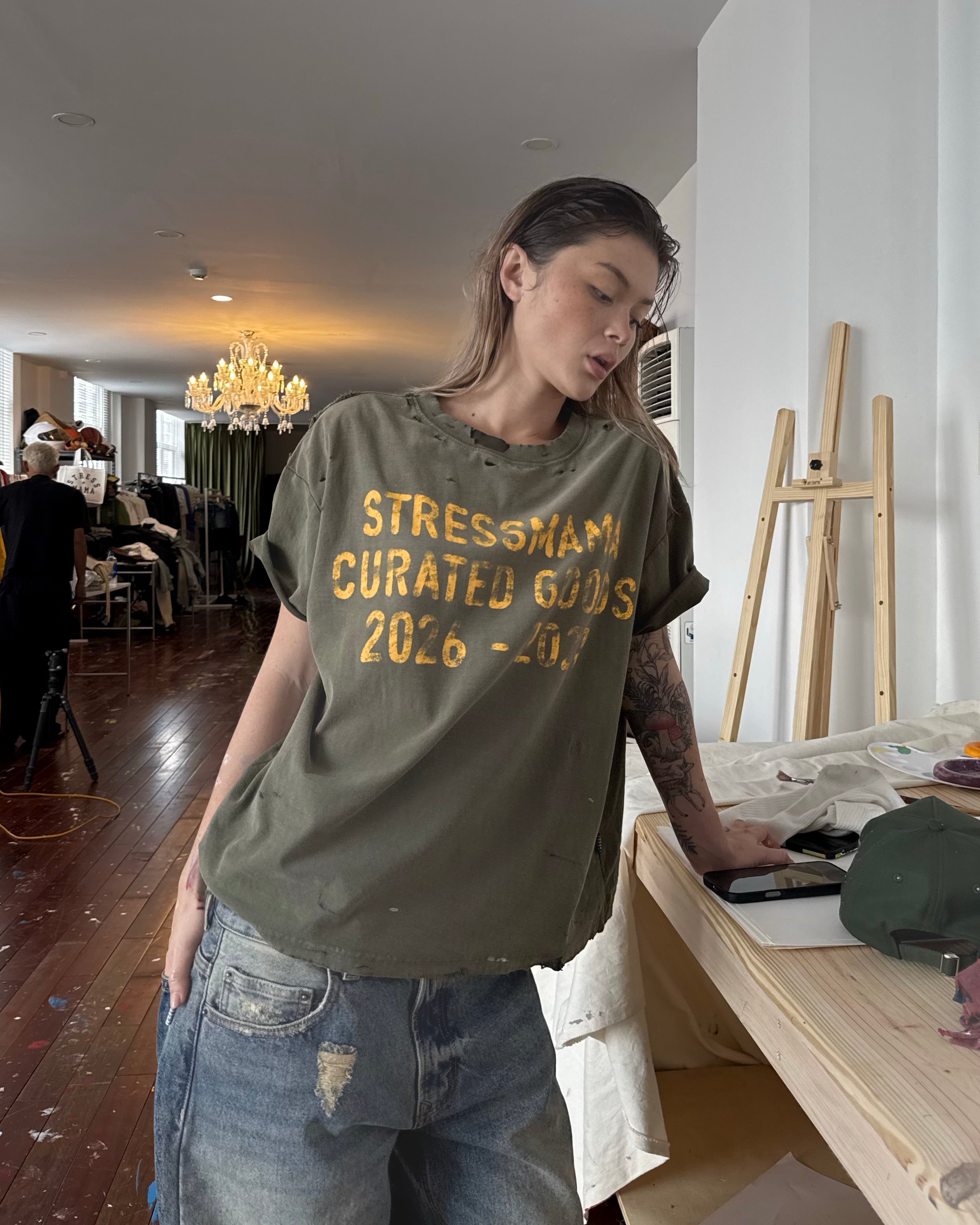 SSMA CURATED WASHED T-SHIRT - GREEN