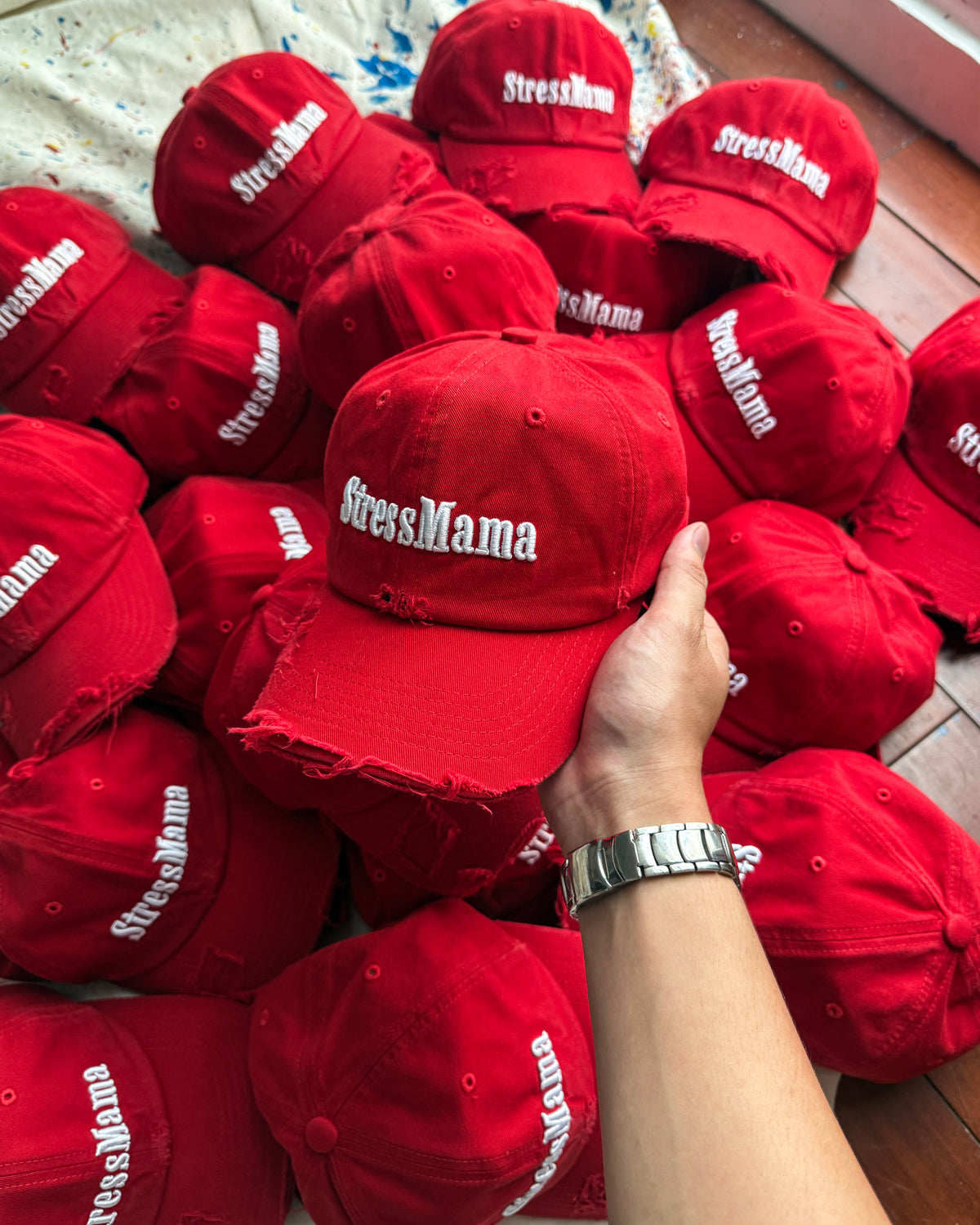 SSMA NOSTALGIA WASHED CAP - RED