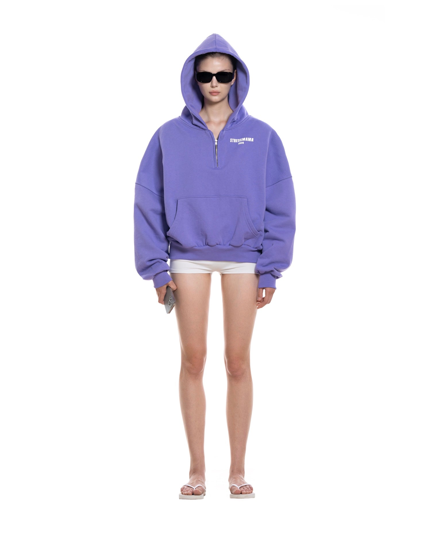 SUMMER26 CURATED QUARTER ZIP HOODIE - PURPLE