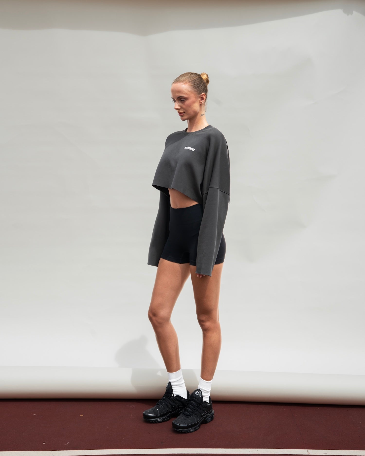 SSMA COACH CROP LONGSLEEVE - GRAY