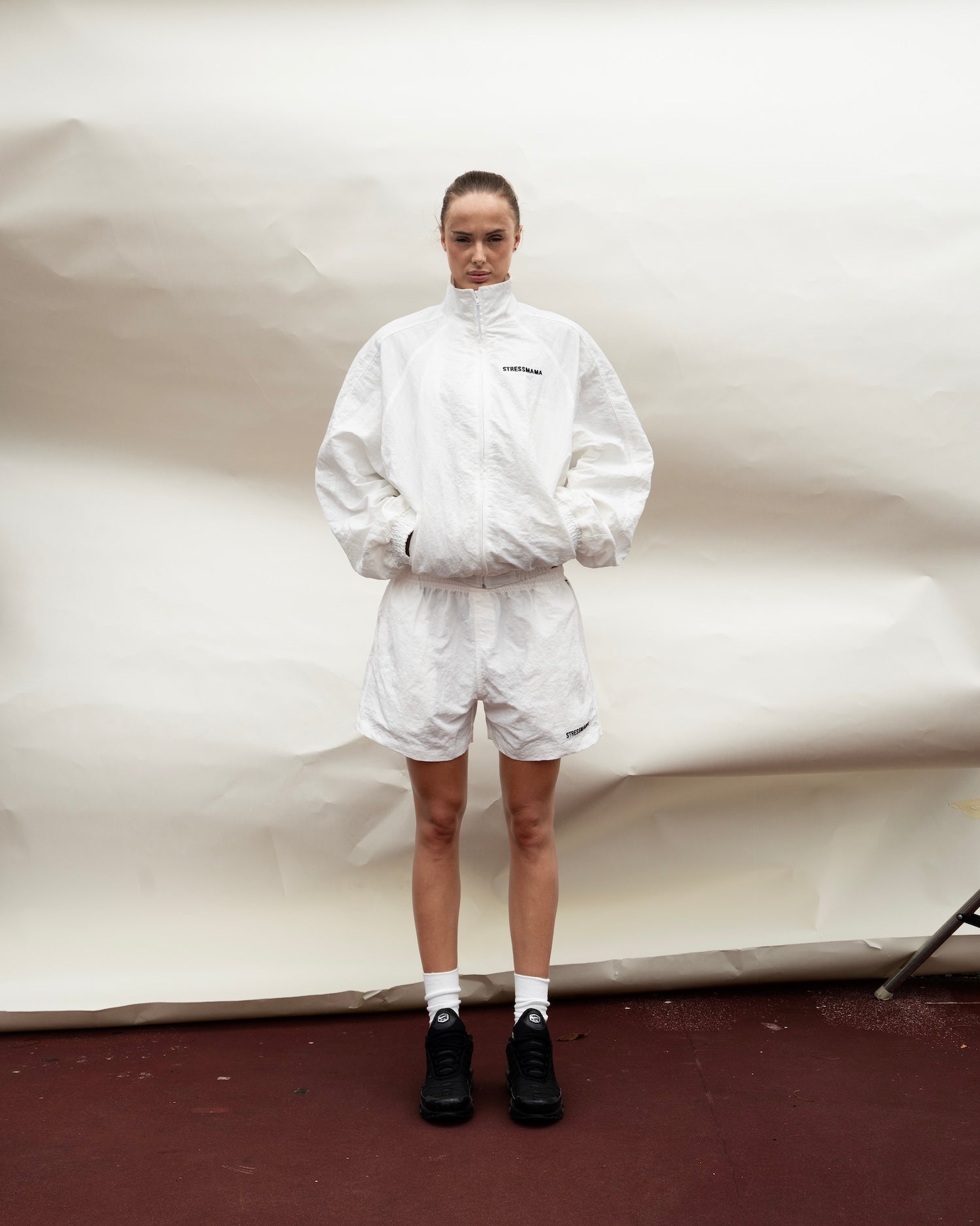 SSMA COACH TRACK SHORTS - WHITE