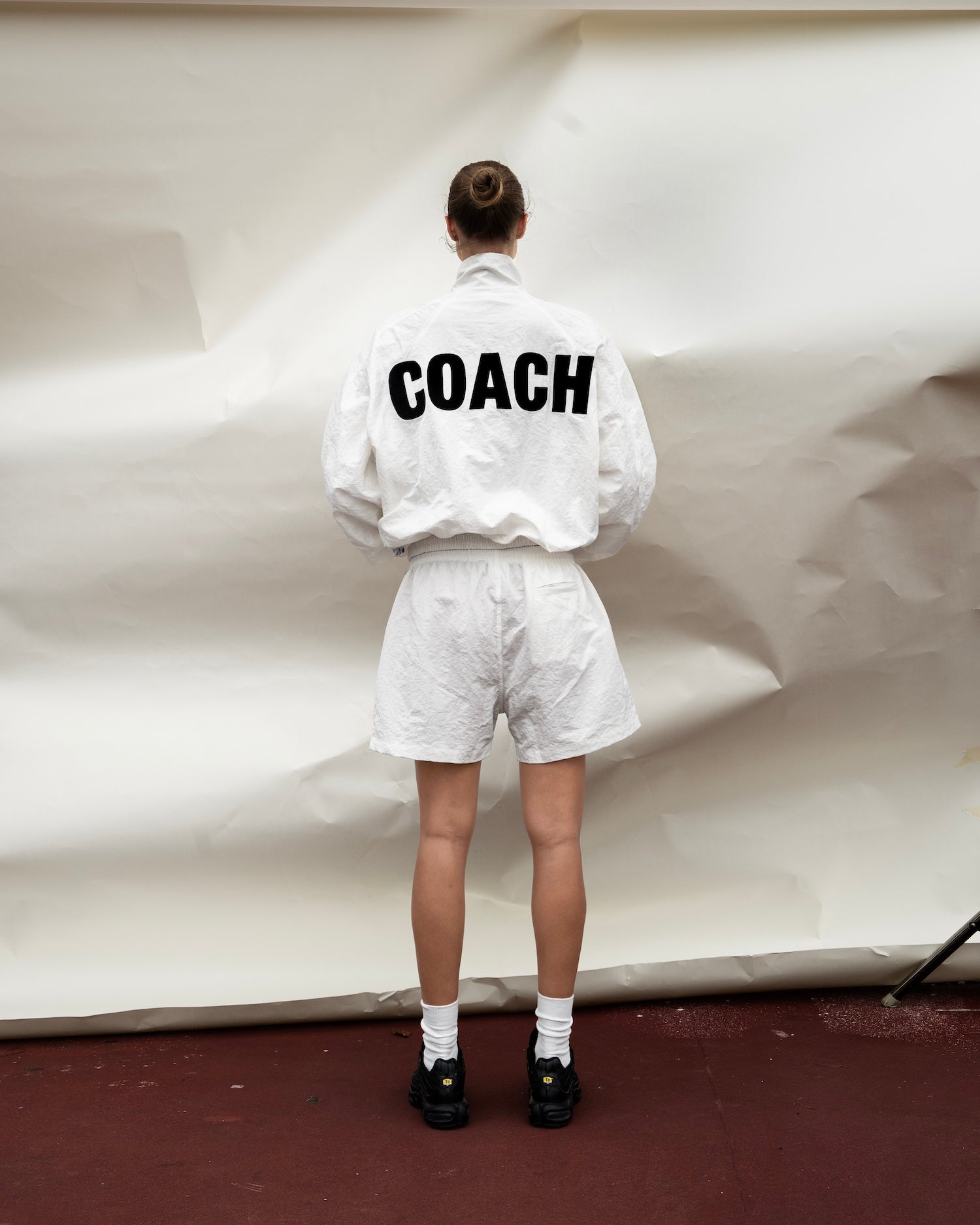 SSMA COACH TRACK SHORTS - WHITE