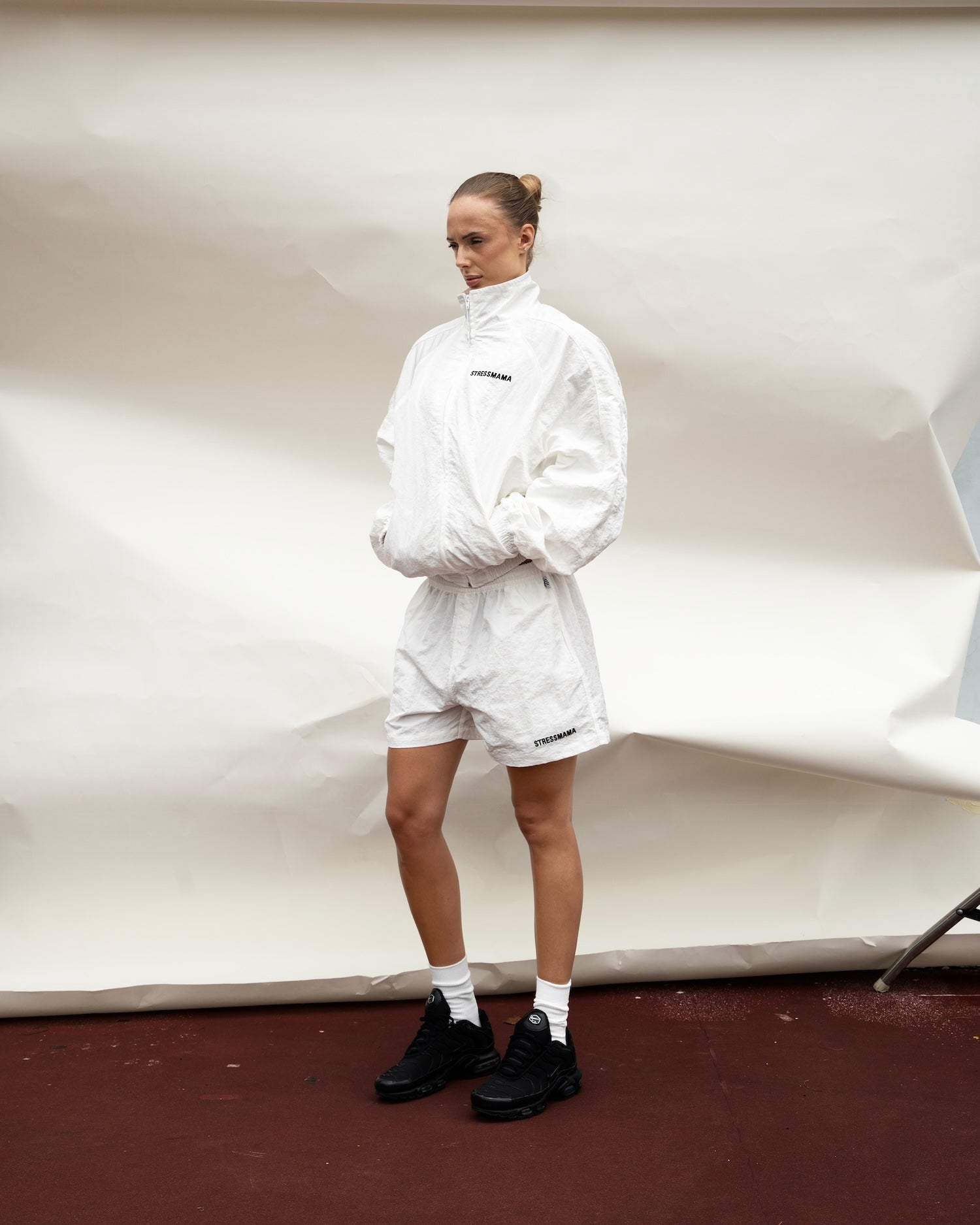 SSMA COACH TRACK SHORTS - WHITE