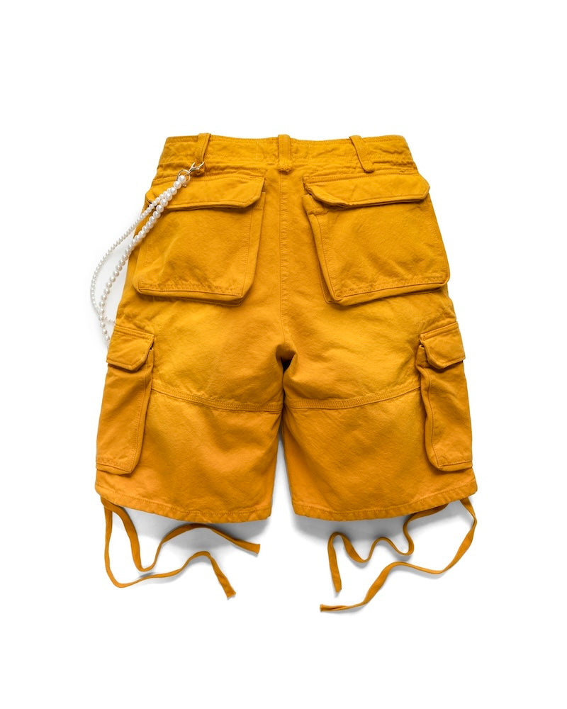 FW24 WASHED CARGO SHORTS - YELLOW