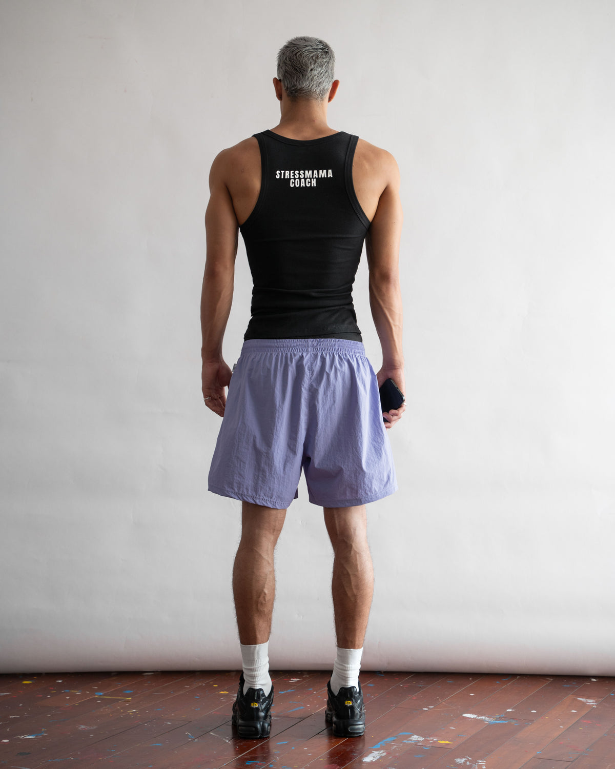STRESSMAMA FLOATING TRACK SHORTS - PURPLE