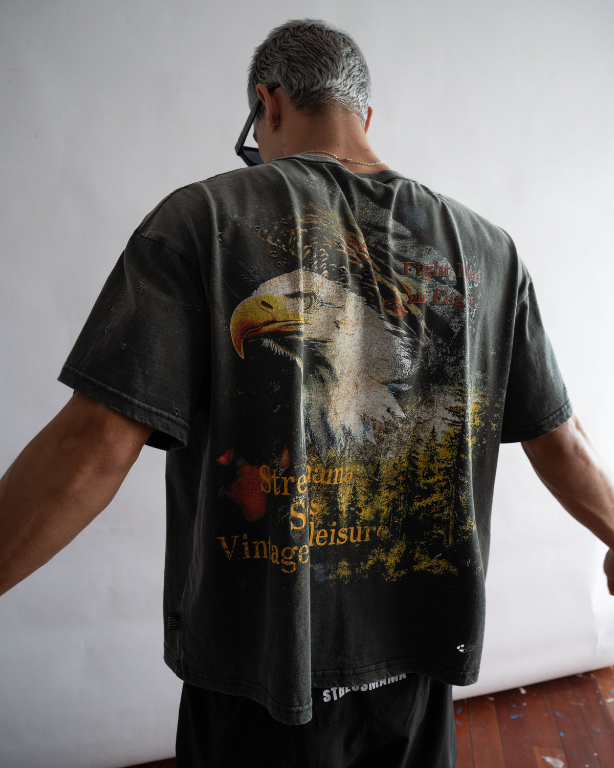 SSMA EAGLE FIGHT T-SHIRT - BLACK