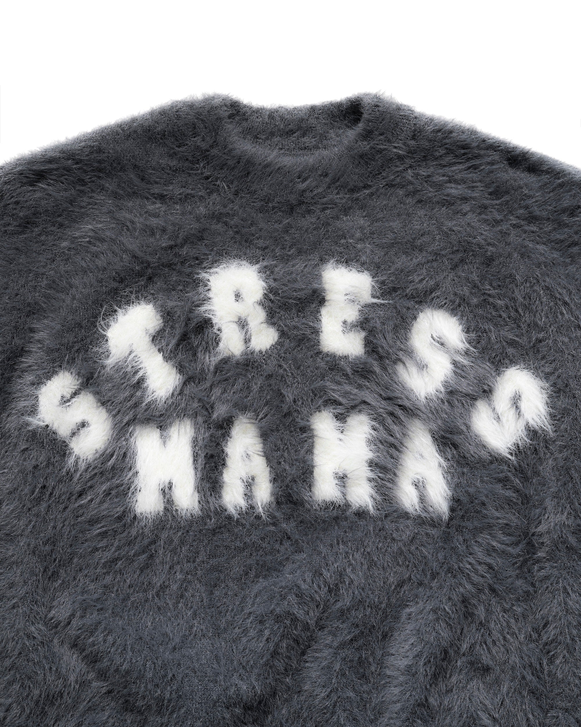 SSMA FUZZY KNIT SWEATER - GREY