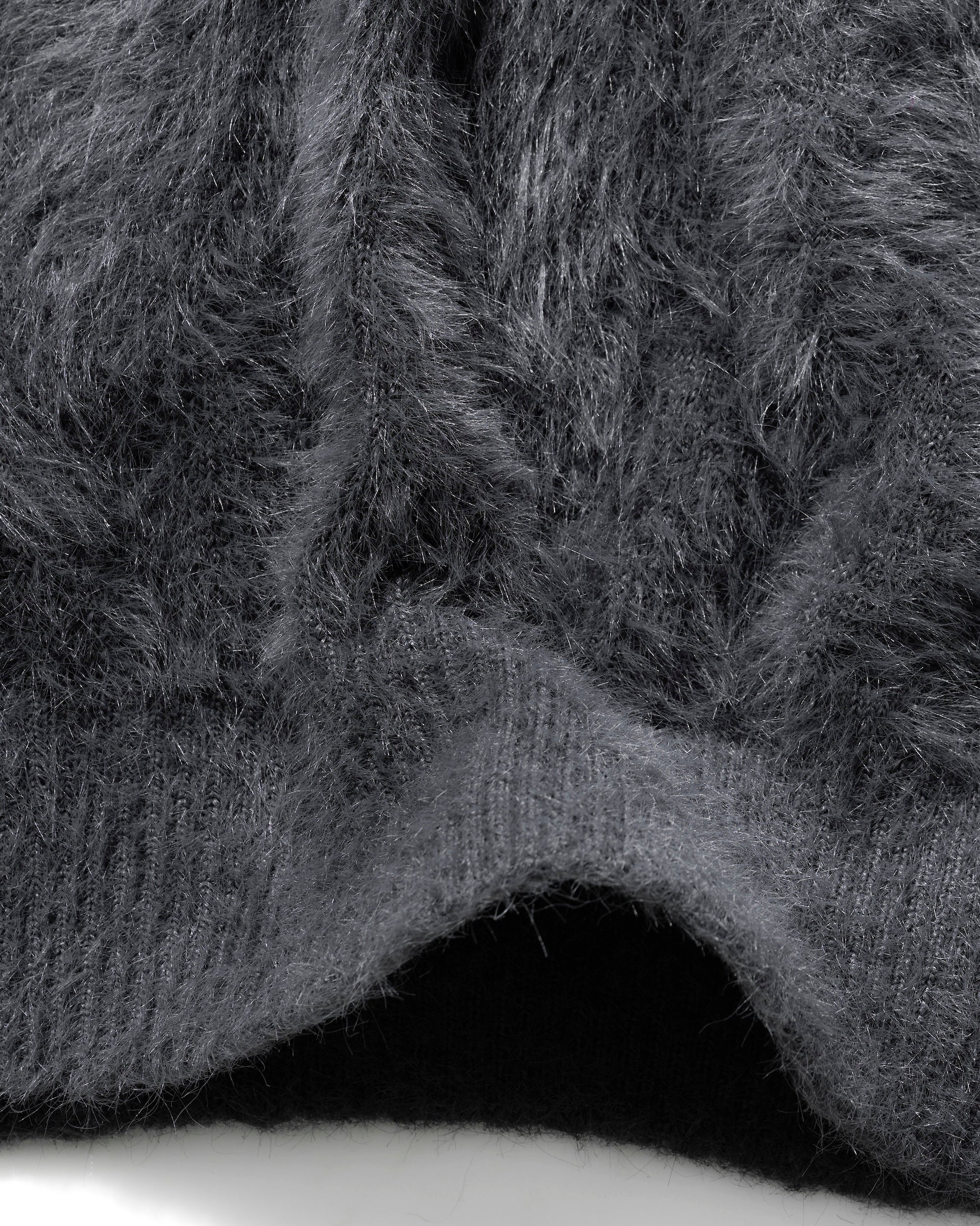 SSMA FUZZY KNIT SWEATER - GREY