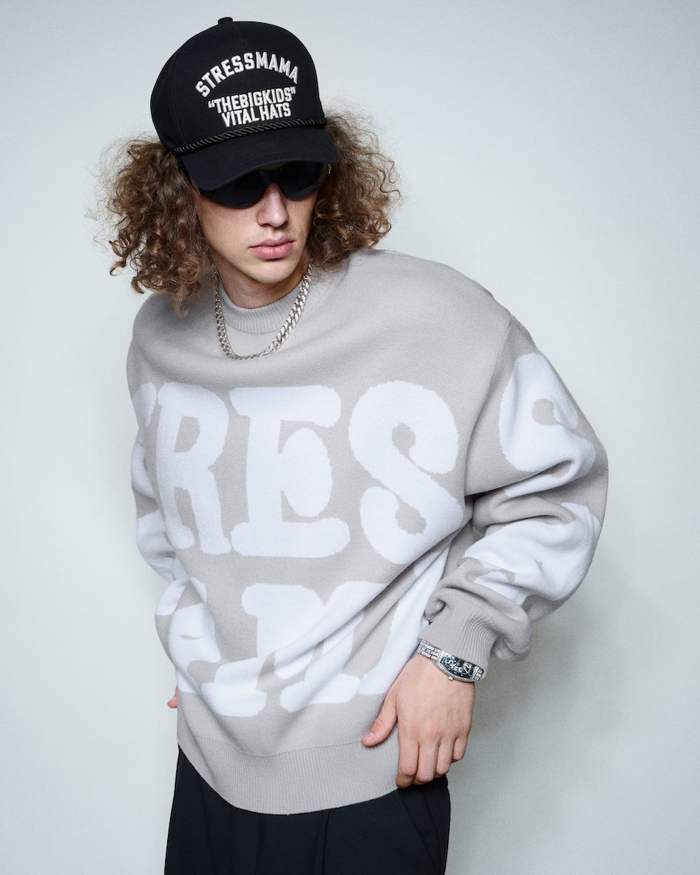 SSMA KNIT SWEATER - GREY