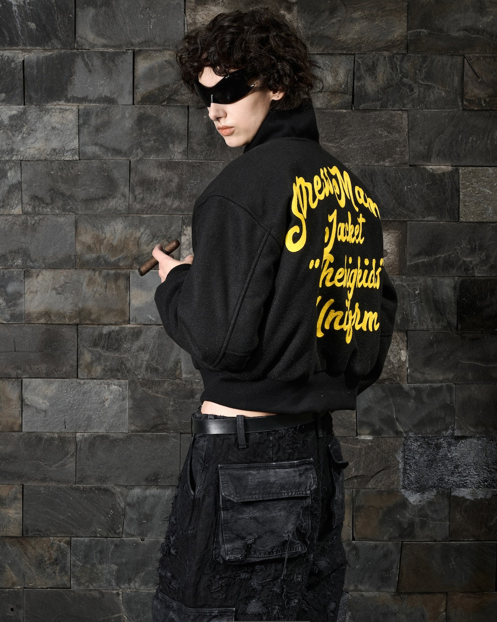 FW24 MAMA BOMBER JACKET - BLACK