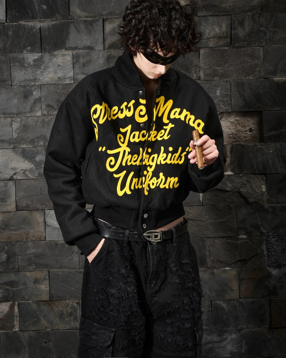 FW24 MAMA BOMBER JACKET - BLACK