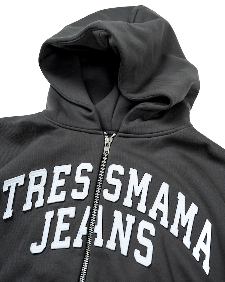 FW25 SSMA JEANS ZIP HOODIE - GRAY