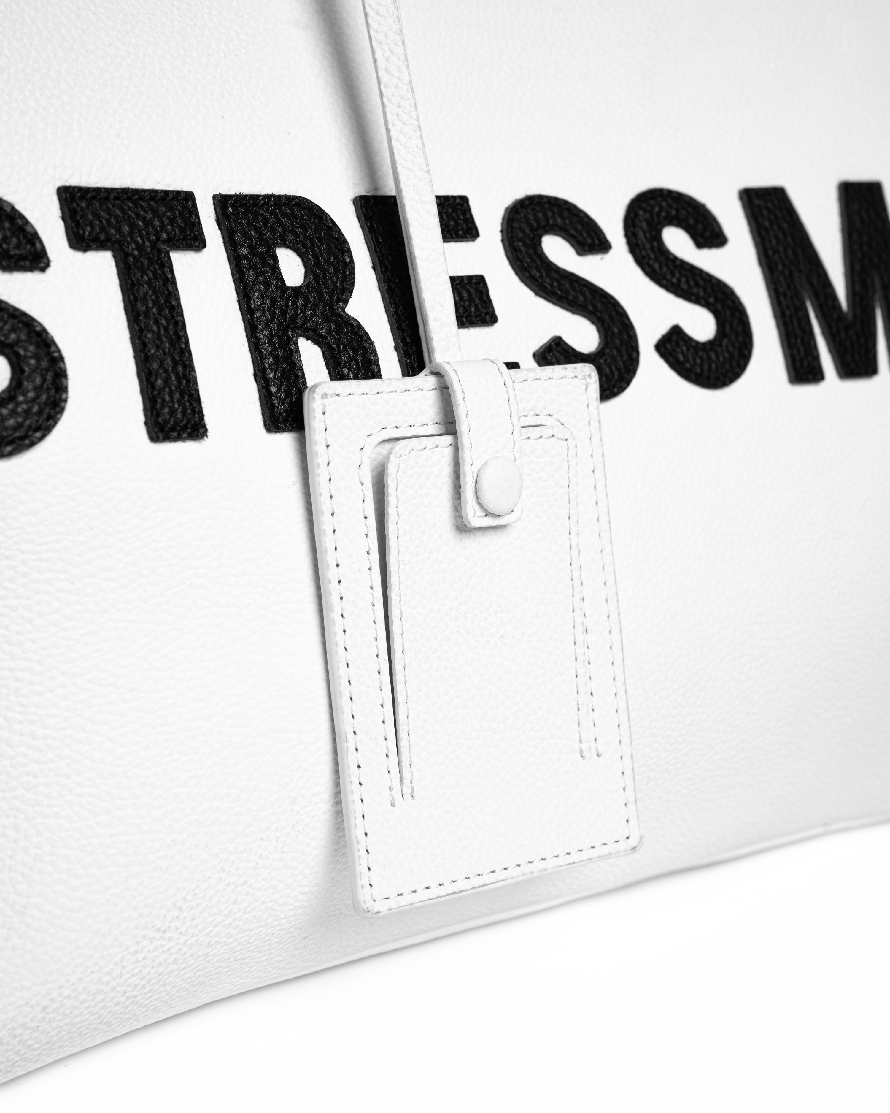 FW25 SIGNATURE LEATHER TOTE BAG - WHITE