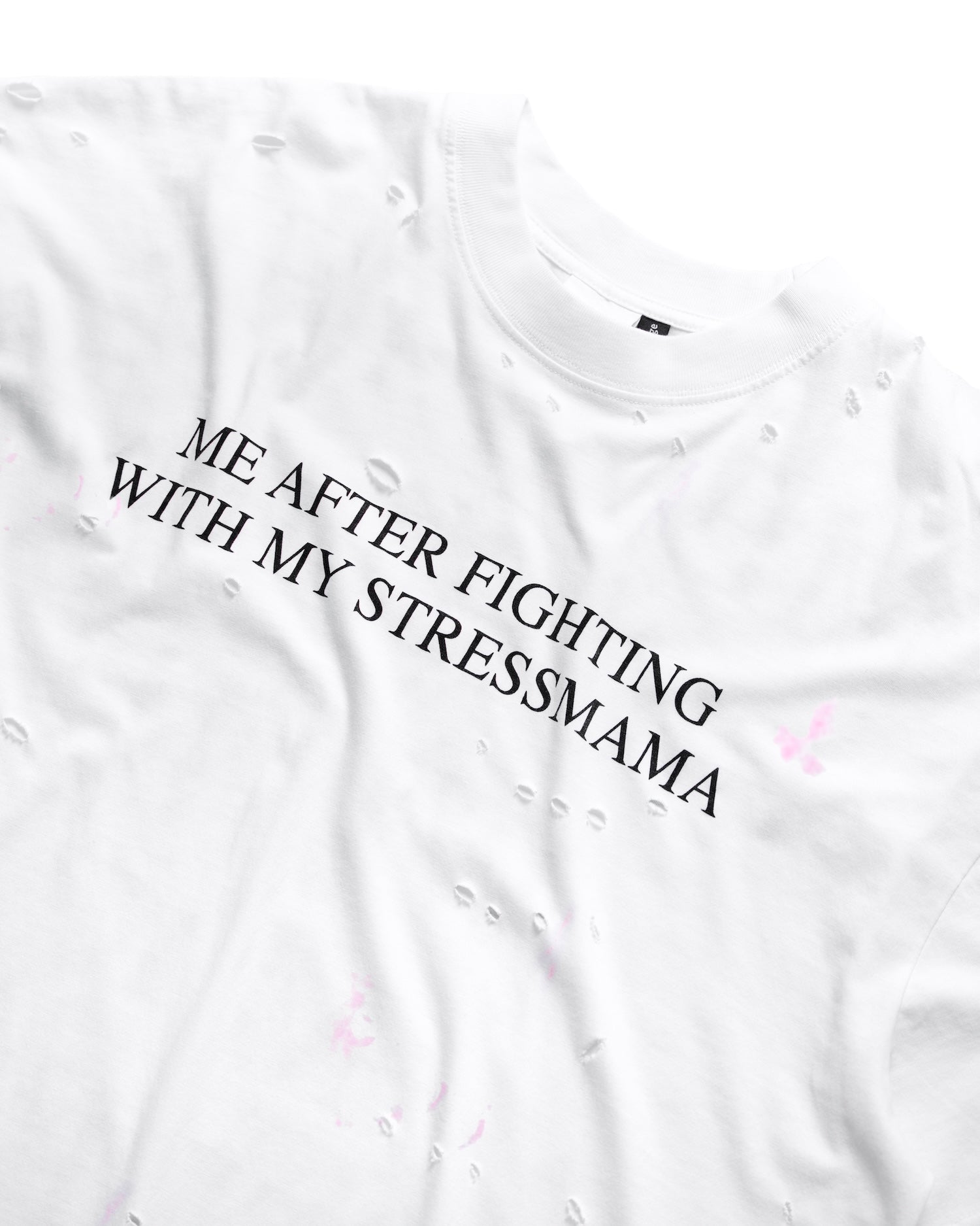 SS26 FIGHT T-SHIRT - WHITE – STRESSMAMA