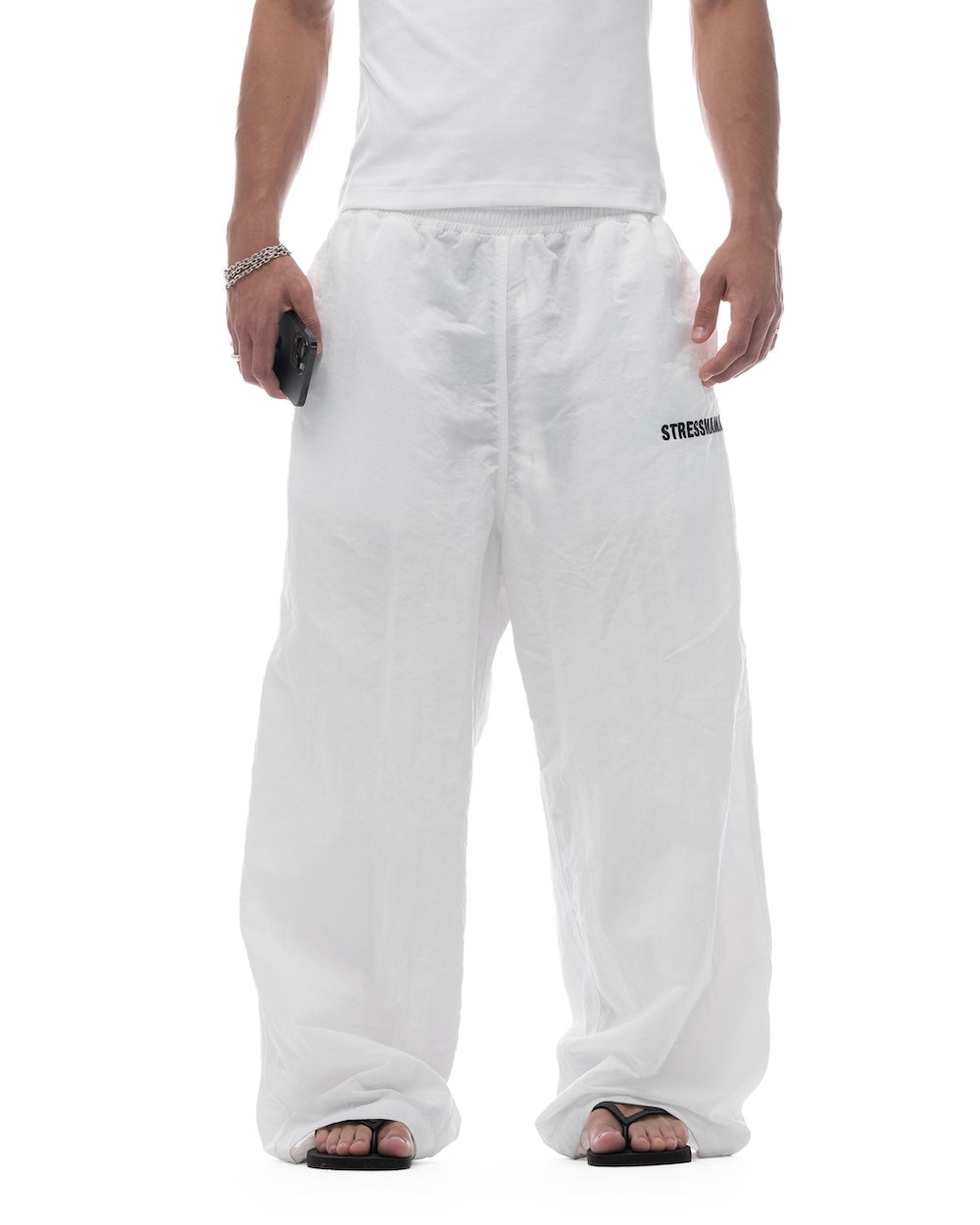 SSMA COACH TRACKSUIT PANTS - WHITE