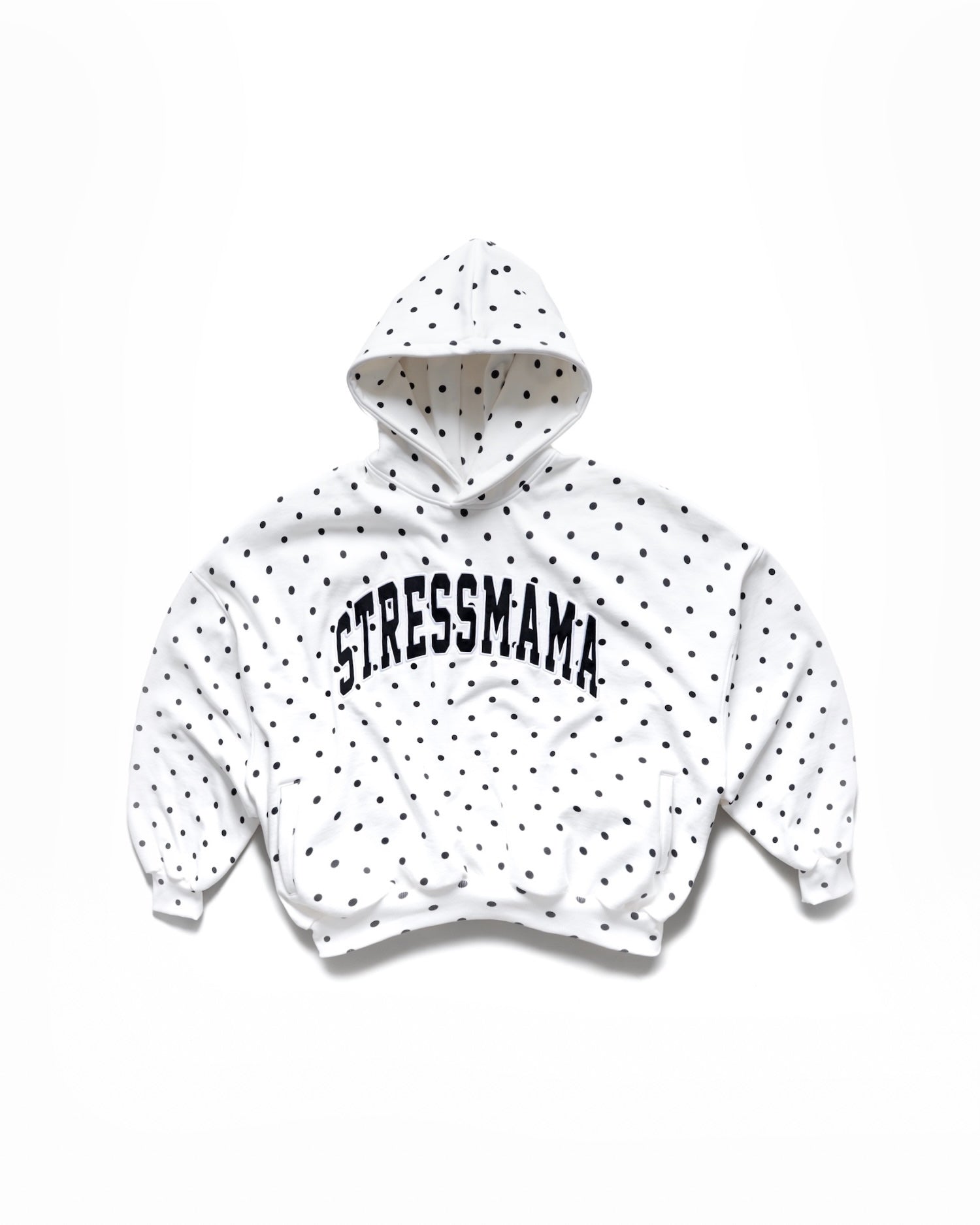 SSMA POLKA DOT HOODIE - WHITE