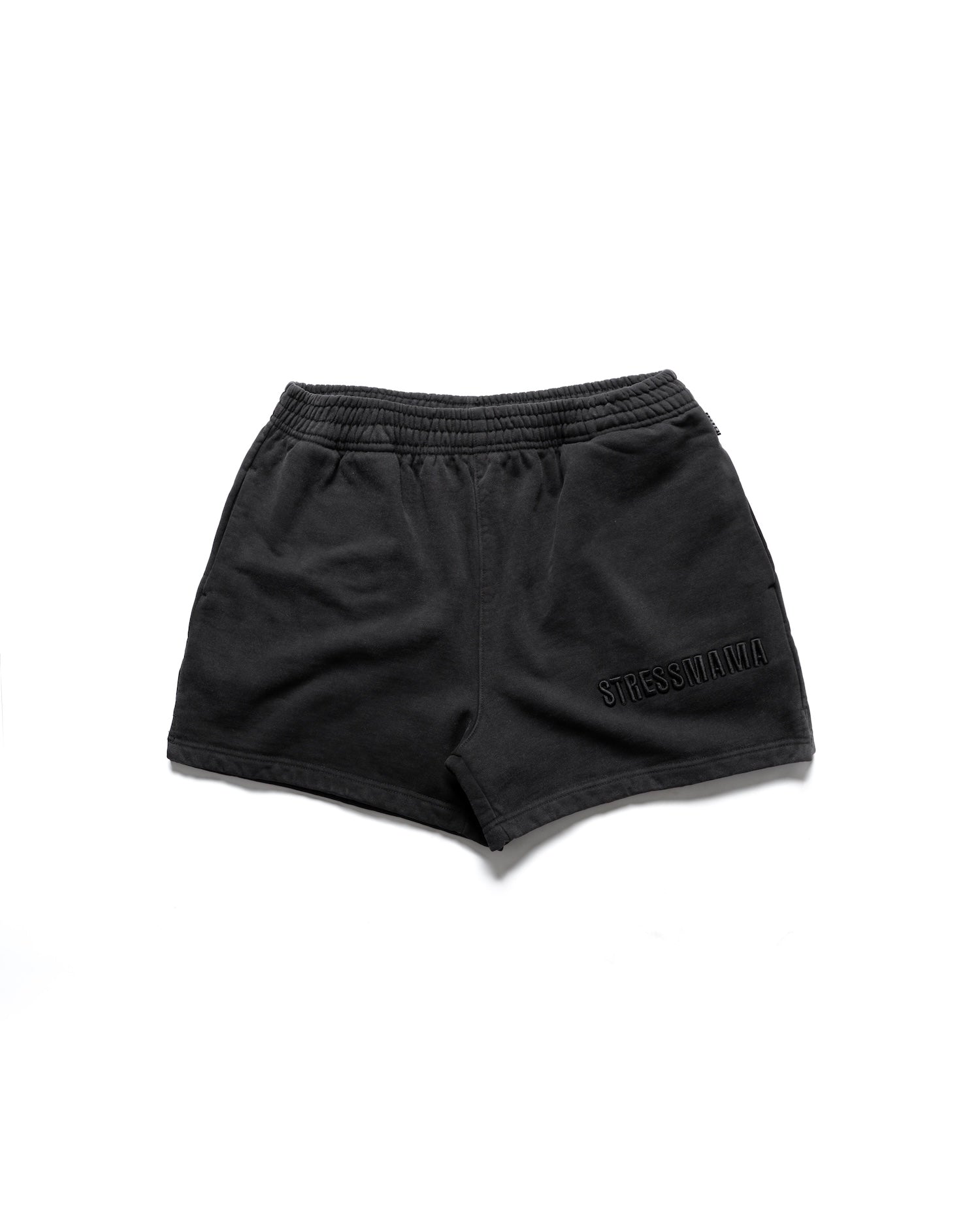 SSMA WASHED SWEAT SHORTS - BLACK