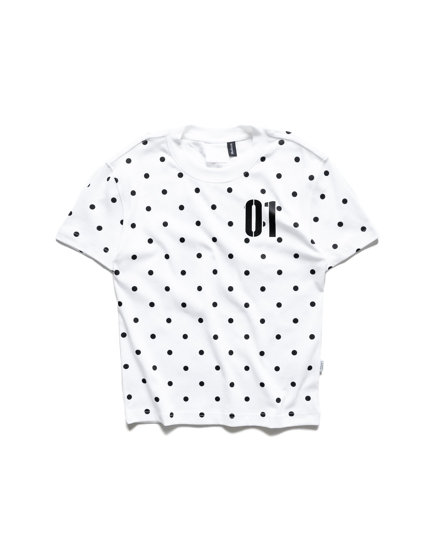 SSMA 01 POLKA DOT SMART FIT T-SHIRT - WHITE