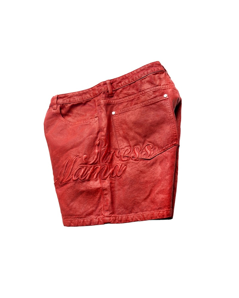 FW24 COATED SHORTS - RED