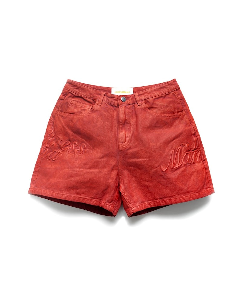 FW24 COATED SHORTS - RED