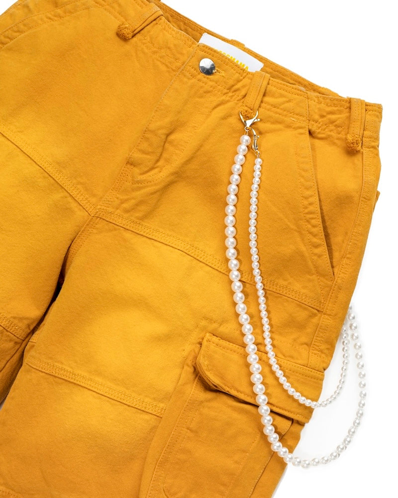 FW24 WASHED CARGO SHORTS - YELLOW