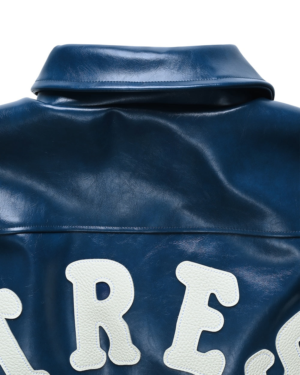 FW24 CORE LEATHER JACKET - BLUE