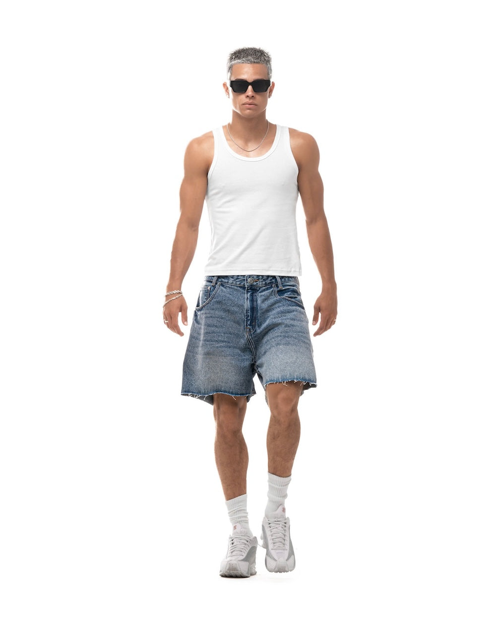 FALL25 BASIC DENIM SHORTS - BLUE