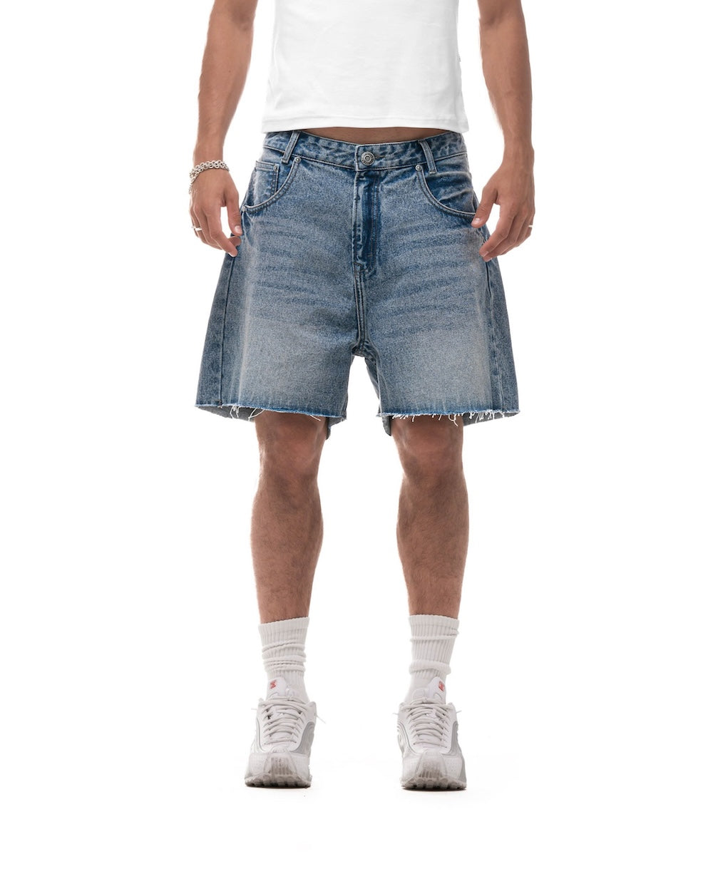 FALL25 BASIC DENIM SHORTS - BLUE